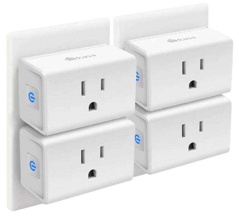 Kasa Smart Plug Mini 15A, Smart Home Wi-Fi Outlet Works with Alexa, Google Home, No Hub Required, UL Certified, 2.4G WiFi Only, 4-Pack(EP10P4) , White